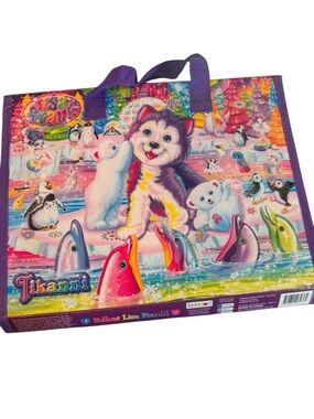 Lisa Frank trifold folder with 3 puzzles